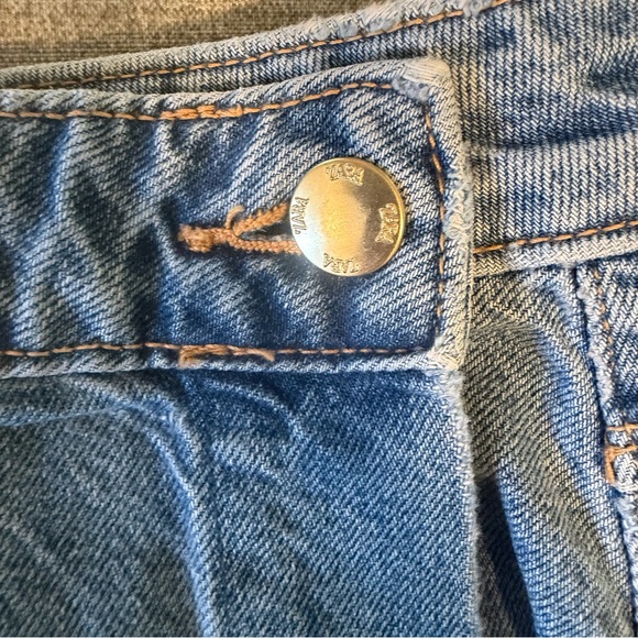 Zara Light Blue Denim Skort Shorts with Wrap Panel - Picture 5 of 8